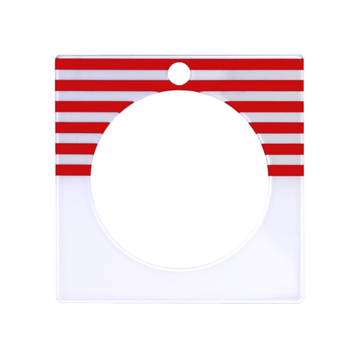 180 wide stripes glossy red | glossy white